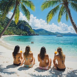 Курортный полдень для отдыха тишины и покоя